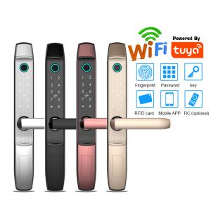 Wholesale Digital Door Lock Zinc Alloy S875 Smart Fingerprint Glass Door Lock With Tuya APP from china suppliers