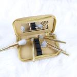 Grey Synthetic Mini Makeup Brushes For Travel 5PCS Portable Soft Resilience Hair