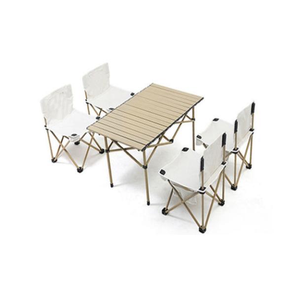 Custom Logo Picnic Collapsible Folding Camping Table Chair Set For Outdoor
