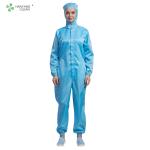 Class 1000 Cleanroom Anti Static Garments 98% Polyster 2% Carbon Fiber Hooded