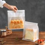 Kraft Paper Food Zipper Packaging Bag Paper Bread Loaf Bag with Clear Window