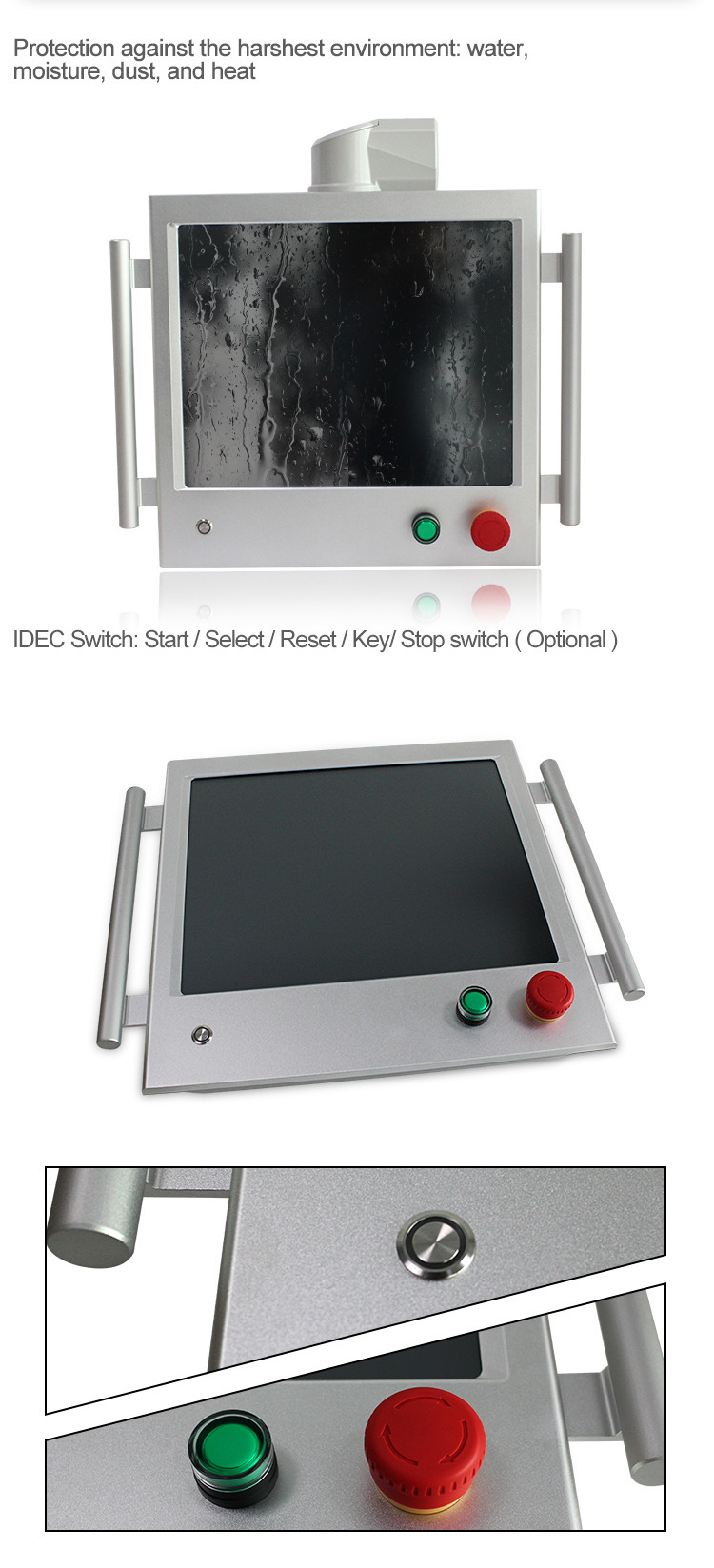 X86 Linux Operation Industrial Touch Panel Monitor , Rugged 17 Inch Industrial Control Computer