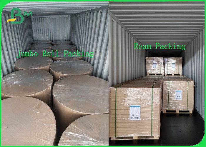 Durable 130gsm 140gsm White Brown Kraft Paper Jumbo Roll Width 2200 - 2500MM
