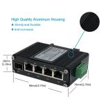 Mini Industrial Gigabit SFP Ethernet Switch 4 Port 802.3at PoE + 1 Port