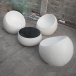 Fiberglass Seating Table Furniture Sets For Gardening Shopping Mall