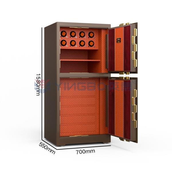 Biometric Fingerprint Lock Large Jewelry Safe 7 Open Ways Luxury Watch Winder