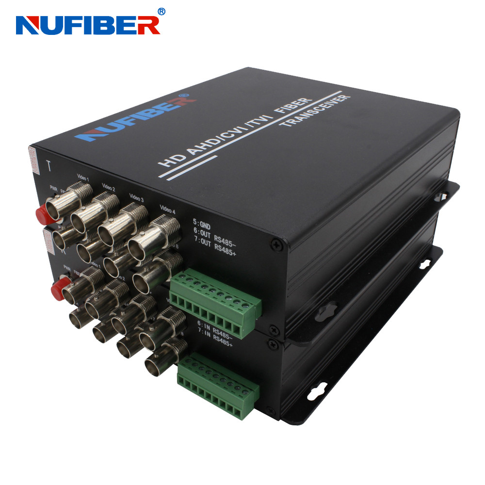 8BNC Video Coaxial Converter HD-CVI AHD TVI 1080P for HD Cameras Fiber Video Converter