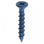 Self Tapping Flat Countersunk Head Concrete Fixing Screws , Small Steel Blue