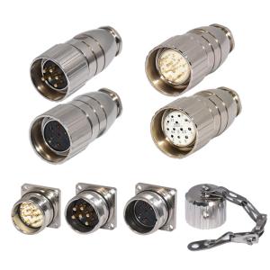 Wholesale FKM NBR Square Socket M23 Power Connector 4 6 7 9 12 16 17 19 Pin PA66 from china suppliers