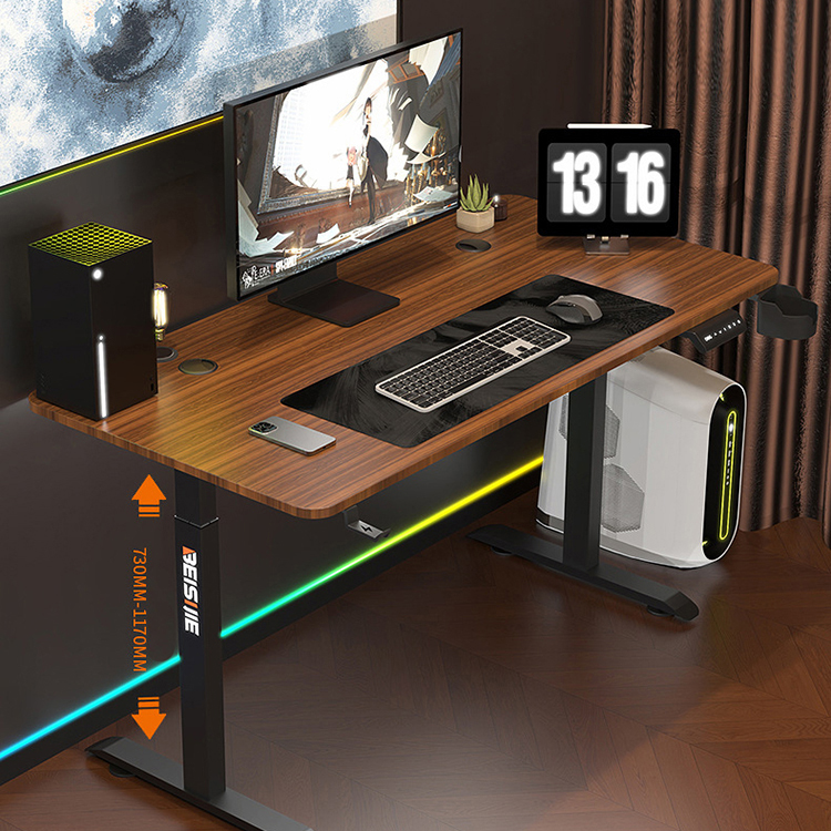 Custom School Student Study Wooden Sit Standing Laptop Desk Electric Table for Learning