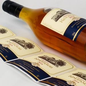 Wholesale Custom Gold Foil Wine Sticker Labels Luxury Printing Blue Black Red Bottle from china suppliers