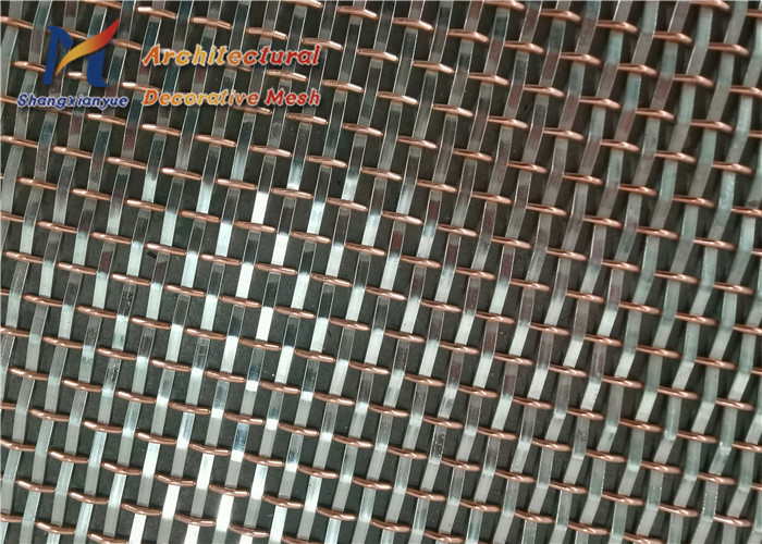 Lobby Architectural Woven Wire Mesh 7mm Double Crimped