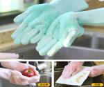Kids Magic Silicone Rubber Dishwashing Gloves Household Heat Resistant