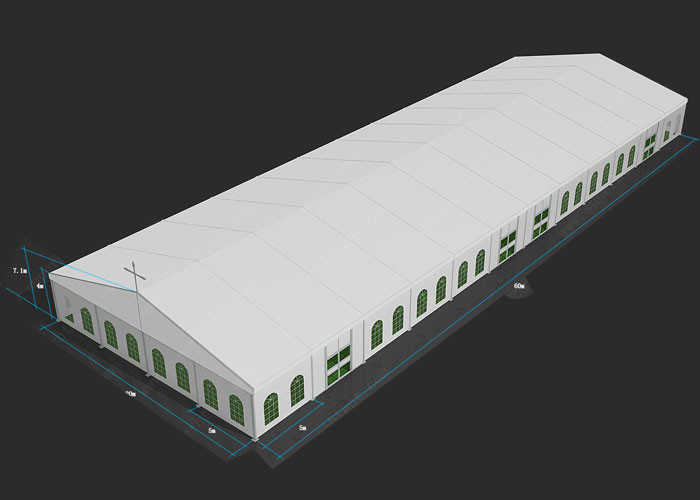 Aluminum 15x20m Clear Span Church Tent For Christian Activities