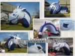 BLue color inflatable helmet tunnel school rugby sports with customized logo