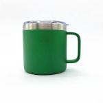 Double Wall 12oz Stainless Steel Insulated Coffee Mug With Handle / Sliding Lid