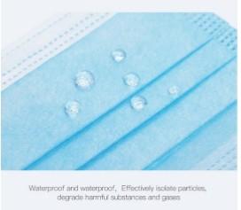Wholesale Blue Color 3 Ply Disposable Face Mask Dust Proof Contoured Styling from china suppliers