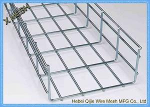 Wholesale Galvanized / Powder Coated Wire Mesh Cable Tray , Metal Mesh Tray SGS Listed from china suppliers