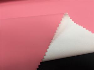 Wholesale 0.5mm Pink Color Garment Leather Fabric For Light Coat With Recycle Polyester from china suppliers