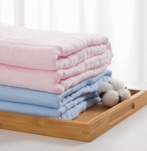 Wholesale Healthy 100% Cotton 40S Yarn Swaddle Gauze Fabric Three Layers from china suppliers