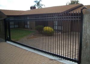 Wholesale Countryard Driveway Sliding Gate 1.8m*2.4m , Black Powder Coated Finished from china suppliers