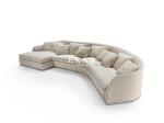 Modern Sectional Fabric Recliner L Shaped Sofa Set