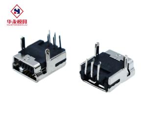 China ROHS USB 2.0 Female Micro USB Socket Connector Right Angle on sale