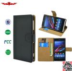 New Arrival 100% Qualify PU Wallet Leather Cover Cases For Sony Xperia Z1 L39H