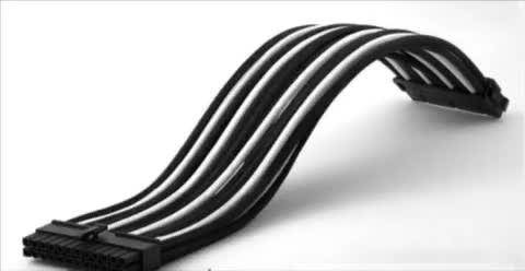 ATX PC Power Cable Manufacturers 24PIN Male to 24PIN Female Computer Sleeved