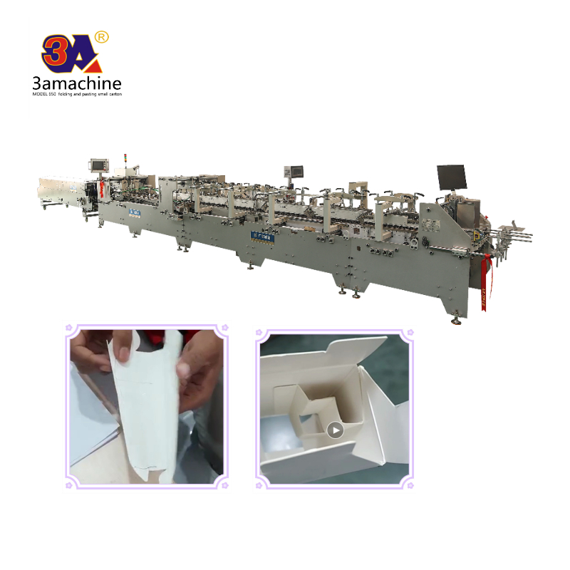 MAXIMUM PAPER WIDTH 2 1050mm 3A Paper Pasting Machinery 6 Corner Box Folder Gluer Machine