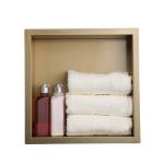 12in Width Rectangle Chrome Niche Bathroom Cabinets For Vanity