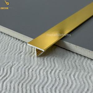 Wholesale 20mm T Shaped Transition Strip High Gloss Gold Floor Cover Aluminum from china suppliers