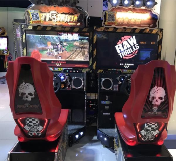 Indoor coin operated racing simulator video amusement dirty driving arcade car
