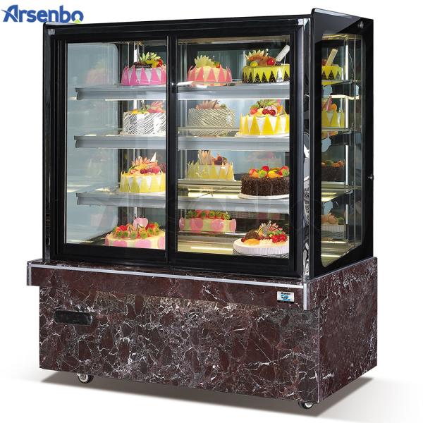 Stainless Steel 768W Dessert Display Fridge , Multipurpose Cake Showcase