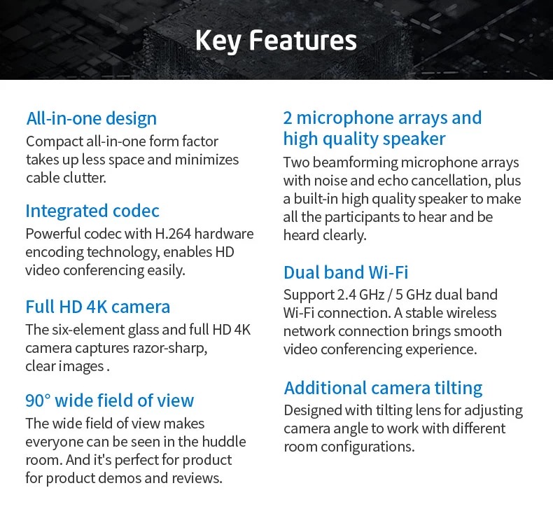 Full HD 1080p conference camera all-in-one video conference solution