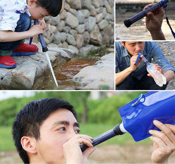 Personal Outdoor Portable Water Purifier Without Power Sports Hiking Essential
