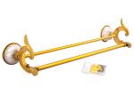 Gold Double Towel Bar Bathroom Decorations Brass Towel Ring For House