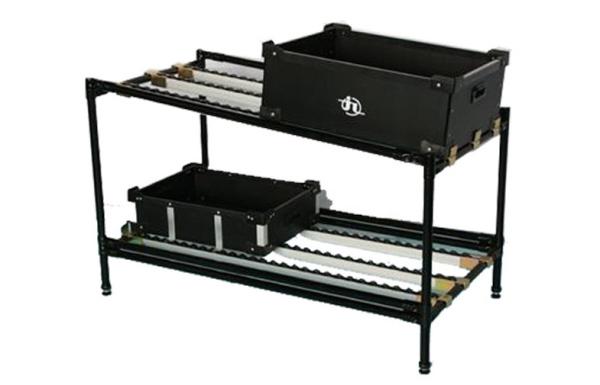 Black Plastic Coated Steel Pipe Rack / Industrial Shelving , Fifo Flow Racking