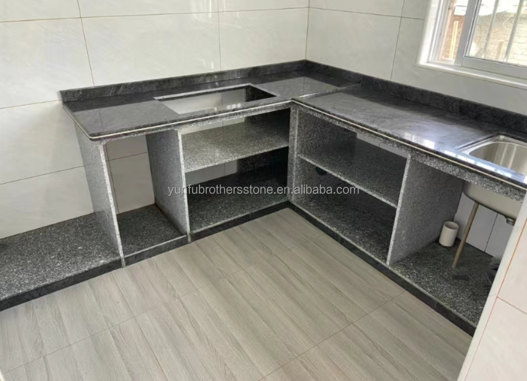 Polished Vizag Blue Granite Tiles in Modern Style for Kitchen Countertop and Flooring