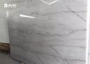 Wholesale Xiamen supplier quarry direct sale 18mm Guangxi white marble glossy polished from china suppliers