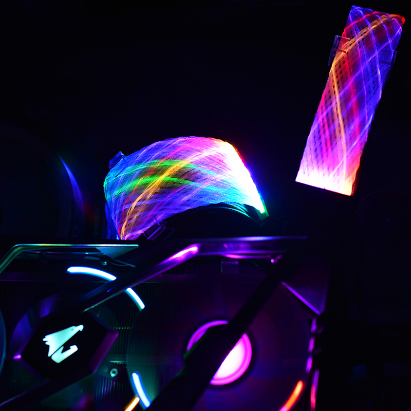 Dual 8Pin Neon Flex RGB Led Synchronized RGB Cable Male to Female Extension Electrical Gaming Jumper Wire for Gaming PC