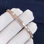 Elegant i 18k Gold Serpenti Viper Bracelet White MOP Natural Diamonds Real Gold