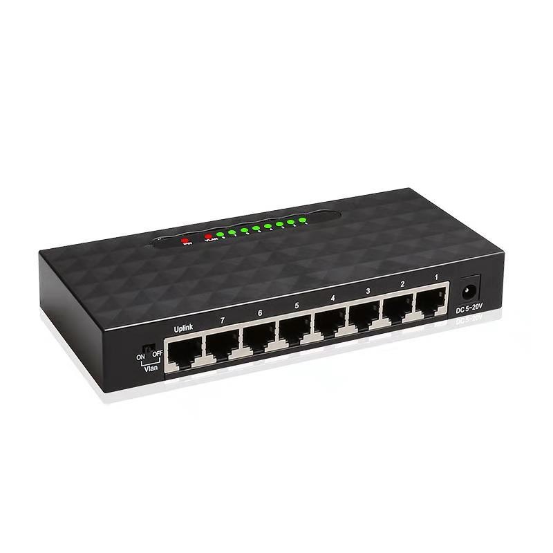 ​10 100M 8 Port Fast Ethernet Switch External Power Adapter Supply Fiber Ethernet Switch