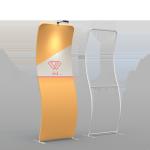 72dpi JPG Curved Snake Tension Fabric Stand Stretch Fabric Banner Display 200cm