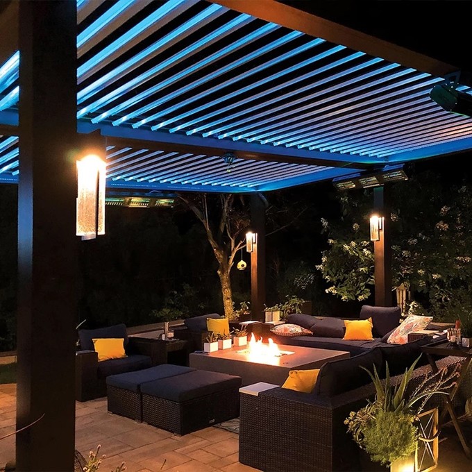 10x12 Aluminum Gazebo Villa Garden Leisure Shade Outdoor With Metal Roof