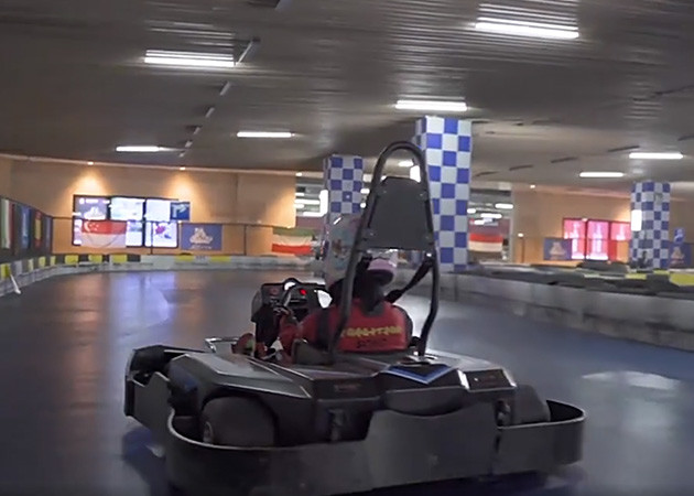Fast Indoor Childs Electric Go Kart 28Km/H 690mm Wheel Base
