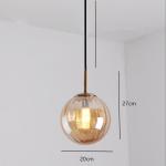 Colorful Modern Glass Globe Pendant Light For Dinning Room