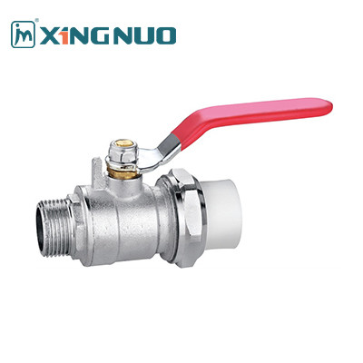 Male And Female Threaded Red Lever Brass Body Ball Valve 1 Inch 2 Inch With Thread Muff Forged