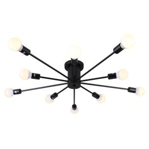 Wholesale vintage ceiling lights 10 heads retro industrial lamparas techo restaurant loft modern from china suppliers