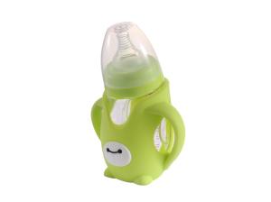 Wholesale 150ml / 260ml Silicone Baby Milk Bottle With Handle Colored High Durability from china suppliers